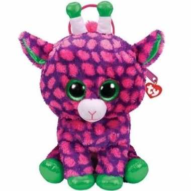 Paarse ty beanie giraffe rugzak/rugtas gilbert schooltas kopen