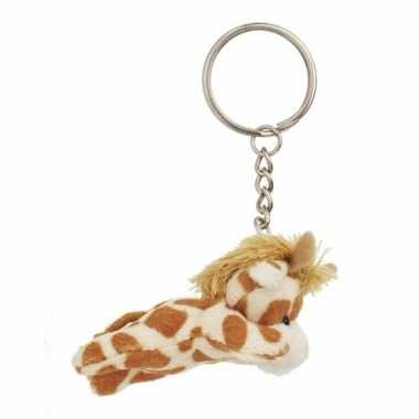 Pluche sleutelhangers giraffe knuffel kopen
