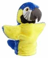 Pluche handpop ara papegaai knuffels kopen