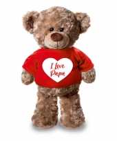 Pluche teddybeer beren knuffel i love papa t-shirt kopen
