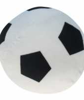 Pluche voetbal wit zwart kopen
