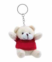 X teddybeer knuffels sleutelhangertjes rood kopen 10173782